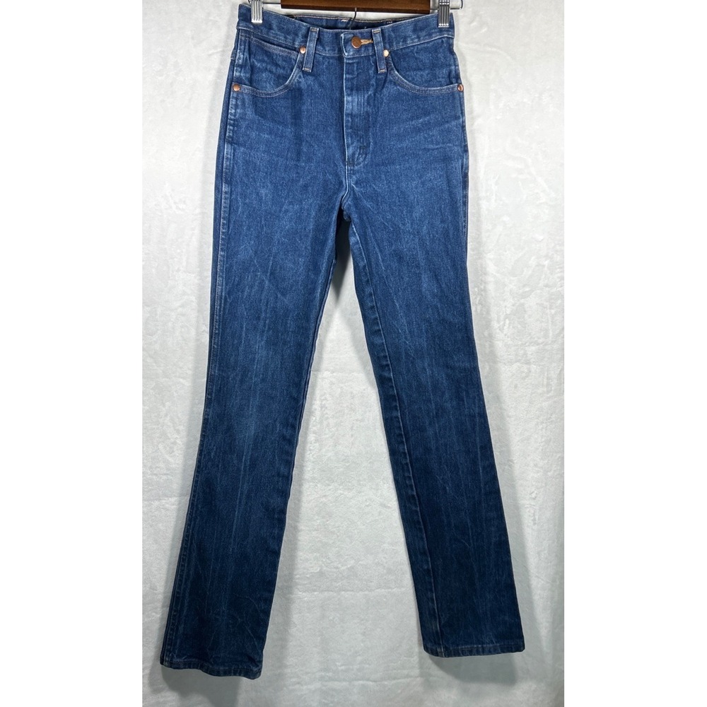 Wrangler Jeans Mens 27x36 (26x33.5) 936DEN Cowboy Cut Rigid Slim Fit Indigo